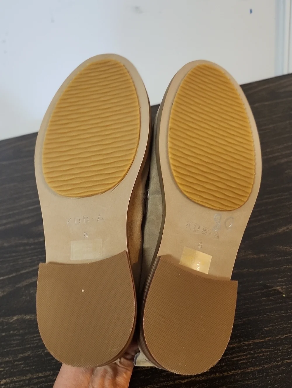 Kelsi Dagger Lens  Almond Suede Loafers Size 8